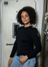 Pull marin Astrolabe x Marine nationale (NOIR)