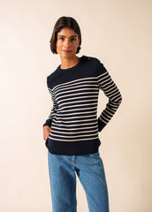 Pull marin Brégançon Pop (NAVY/BLANC/TULIPE)
