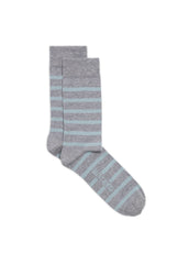 Chaussettes rayées (PERLE CHINE/CELESTE CLAIR)