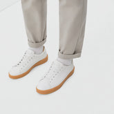 The ReLeather搴?Tennis Shoe | White / Gum Sole