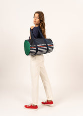 Sac bowling rayé (MARINE/CIRE)