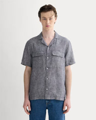 The Resort Shirt in Linen | Navy Chambray