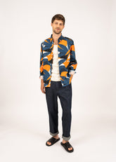Chemise Clint (INDIGO/ORANGE FLUO)
