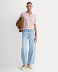 The Air Alpaca鈩?Short-Sleeve Cardigan | Soft Pink