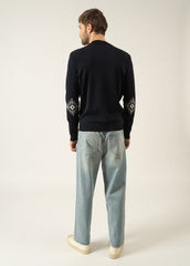 Pull Mondiovision x La tour Eiffel (NAVY/ECUME)
