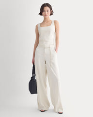Square Tank in Stretch Linen | Birch