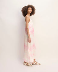 The Saintjamesa x Marques' Almeida Satin Tie-Dye Dress | Pink Tie-Dye