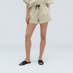 The Seersucker Boxer Short | Nutria / Off-White