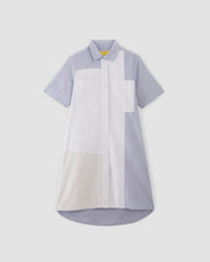 The Saintjamesa x Marques' Almeida Patchwork Daytripper Dress | Blue Stripe Patchwork