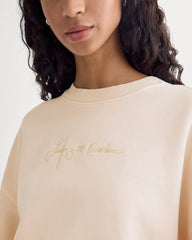 Saintjamesa x The Laufey Foundation Cropped Sweatshirt | Pale Peony