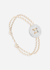 Bracelet Bouton x Le Vent à la Française (ARGENT/RAYE BLANC/BEIGE)