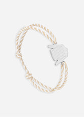 Bracelet Marinière x Le Vent à la Française (ARGENT/RAYE BLANC/BEIGE)