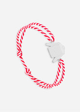 Bracelet Marinière x Le Vent à la Française (ARGENT/RAYE BLANC/ROUGE)
