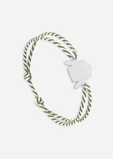 Bracelet Marinière x Le Vent à la Française (ARGENT/RAYE BLANC/KAKI)