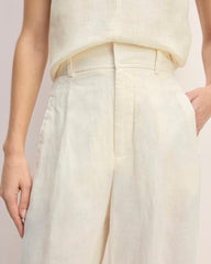 The Linen Way-High庐 Drape Pant | Bone