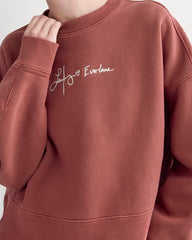 Saintjamesa x The Laufey Foundation Cropped Sweatshirt | Dusty Red