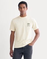 Saintjamesa x Peace and Quiet Crest Graphic Tee | Bone