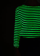 Marinière Minquiers Phospho - en coton (NAVY/PHOSPHORESCENT)