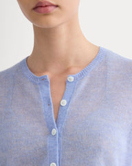 The Air Alpaca鈩?Short-Sleeve Cardigan | Soft Blue