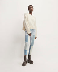 The '90s Cheeky庐 Mended Jean | Patched Indigo | 26.5" Inseam