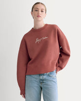 Saintjamesa x The Laufey Foundation Cropped Sweatshirt | Dusty Red