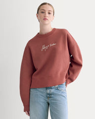 Saintjamesa x The Laufey Foundation Cropped Sweatshirt | Dusty Red