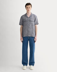 The Resort Shirt in Linen | Navy Chambray