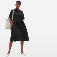 The Parklet Shirtdress搴?| Black