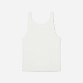 The Pima Micro-Rib Short Tank | White