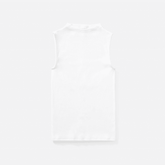 The Pima Micro-Rib Funnel-Neck Tank | White