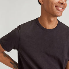 The Cotton Slub Crew | Black