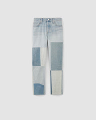 The '90s Cheeky庐 Mended Jean | Patched Indigo | 26.5" Inseam