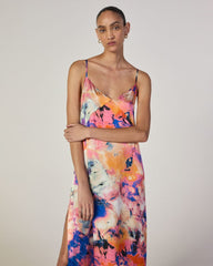 The Saintjamesa x Marques' Almeida Satin Tie-Dye Dress | Multi Tie-Dye
