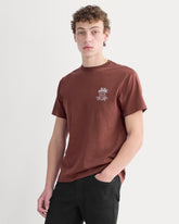 Saintjamesa x Peace and Quiet Crest Graphic Tee | Wine