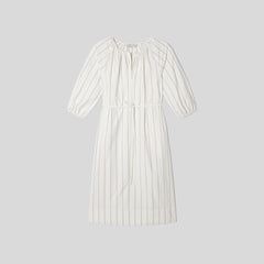 The Raglan Sleeve Poplin Dress | Black / Canvas Tan