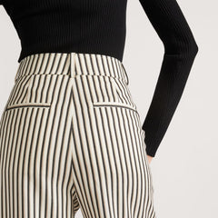 The Draper Pleated Pant in Buttersmooth | Ombre Stripe | 30" Inseam