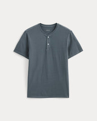 The Essential Organic Garment-Dyed Henley | Navy