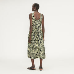 The Poplin Summer Dress | Pale Yellow Tiger Stripe