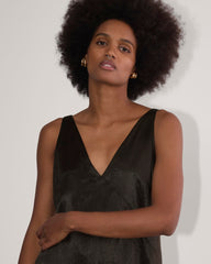 The Satin Slip Dress | Black