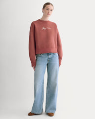 Saintjamesa x The Laufey Foundation Cropped Sweatshirt | Dusty Red