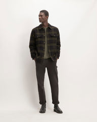 The ReWool搴?Oversized Shirt Jacket | Black / Olive