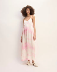 The Saintjamesa x Marques' Almeida Satin Tie-Dye Dress | Pink Tie-Dye