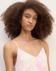 The Saintjamesa x Marques' Almeida Satin Tie-Dye Dress | Pink Tie-Dye