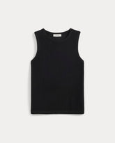 Textured Knit Tank | Black