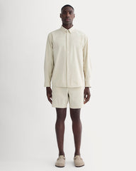 The Seersucker Long-Sleeve Shirt | Trench Coat Khaki / Natural