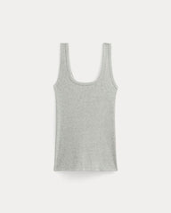 The Luxe Rib聽Square-Neck Tank | Classic Heather Grey
