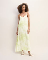 The Saintjamesa x Marques' Almeida Satin Tie-Dye Dress | Seafoam Tie-Dye