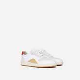 The ReLeather搴?Court Sneaker | Off White / Black