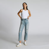 The Cutaway Tank Bodysuit | White | Thong