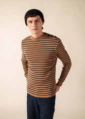 Pull marin Matelot (BEIGE FONCE/MARINE)